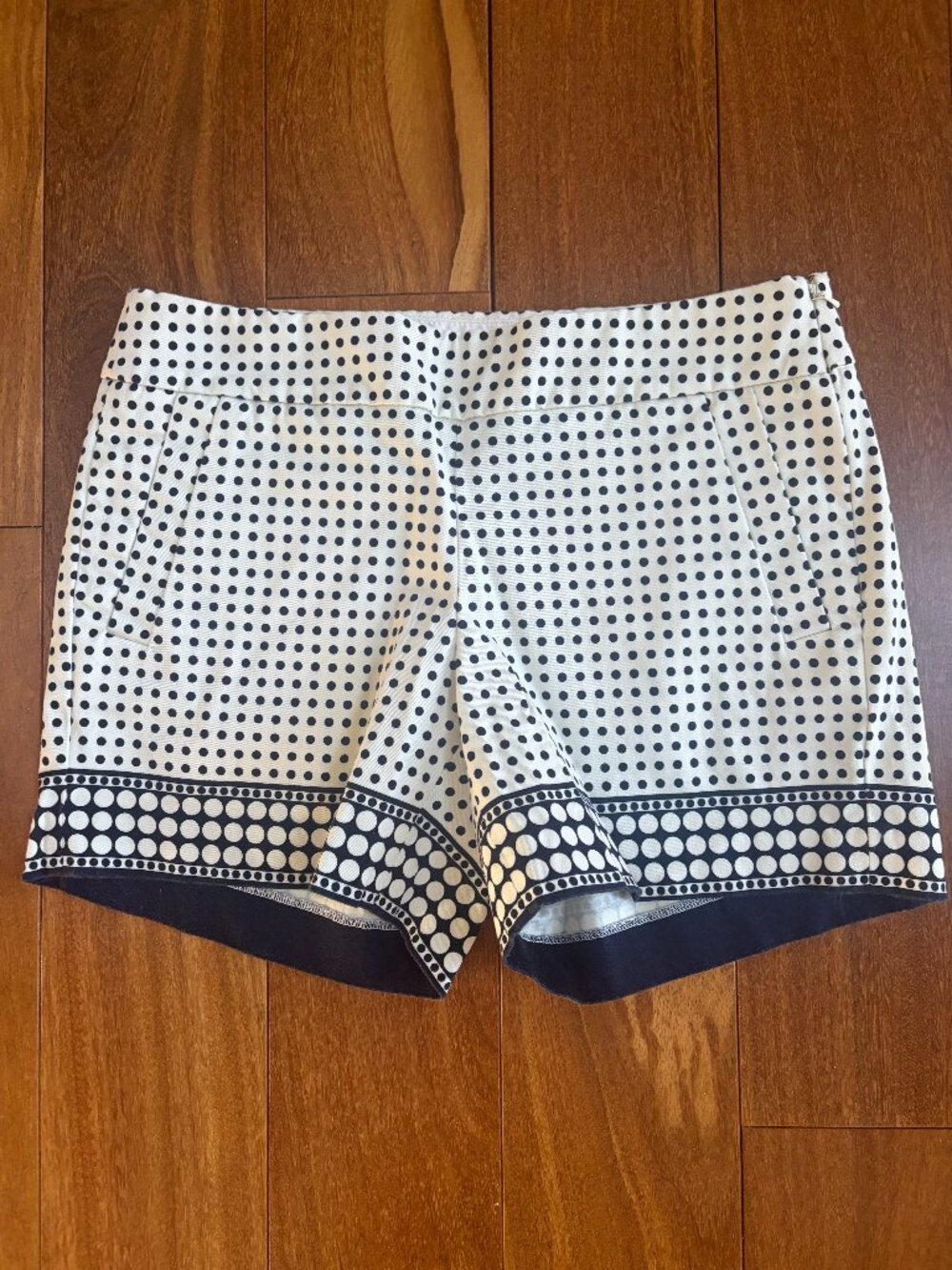 J Crew polka dot cotton chino shorts